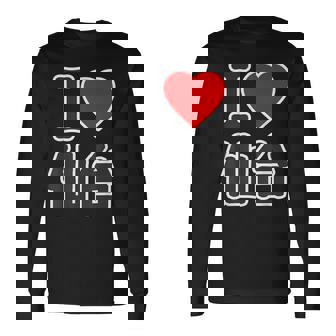 アイラブ・仙台（I Love ハート）宮城県 Big 大きな文字【47都道府県】ジモtティ 旅行お土産 面白 長袖Tシャツ - Kawaiitshirt