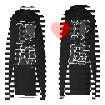 アイラブ・広島（I Love ハート）Big 大きな文字 ハート【47都道府県】ジモtティ 旅行お土産 面白 長袖Tシャツ - Kawaiitshirt