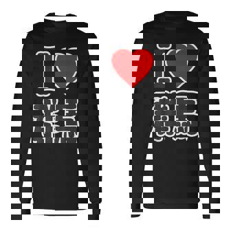 アイラブ・群馬（I Love ハート）Big 大きな文字 ハート【47都道府県】ジモtティ 旅行お土産 面白 長袖Tシャツ - Kawaiitshirt