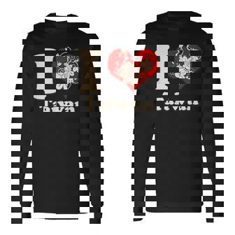 アイラブ台湾フローラル 長袖Tシャツ - Kawaiitshirt