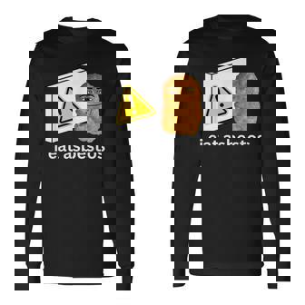 アイ・イート・アスベスト・ファニー・カーズ・チキン・ナゲット・ミーム 長袖Tシャツ - Kawaiitshirt