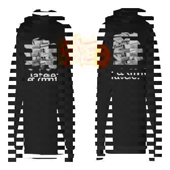 アイ・イート・セメント・ファニー・カーズ・クライング・キャット・ミーム 長袖Tシャツ - Kawaiitshirt