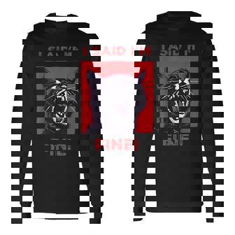 アイ・サイド・アイ・アイム・ファニー・キャット 長袖Tシャツ - Kawaiitshirt