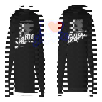 アイ・ラブ・シンガポール 長袖Tシャツ - Kawaiitshirt