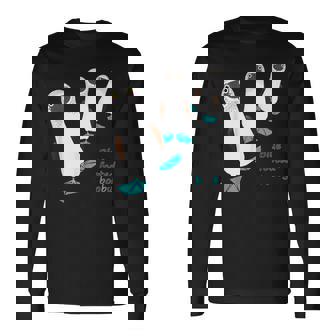 アオアシカツオドリ 鳥 長袖Tシャツ - Kawaiitshirt