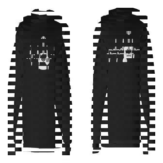 アコースティック・ギター・ハートビート ギター・ミュージシャン 長袖Tシャツ - Kawaiitshirt