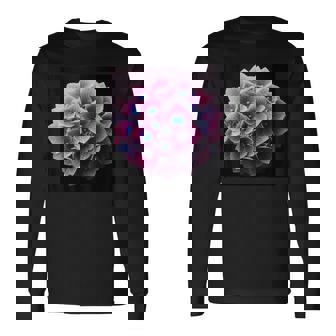 アジサイのようなアジサイの花 長袖Tシャツ - Kawaiitshirt