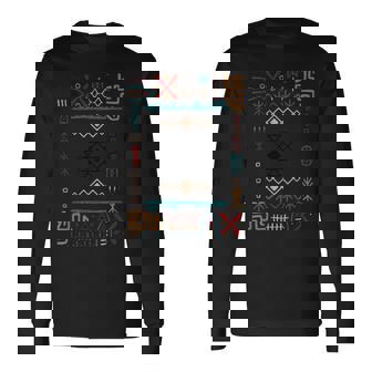 アステカ柄デザイン。 長袖Tシャツ - Kawaiitshirt