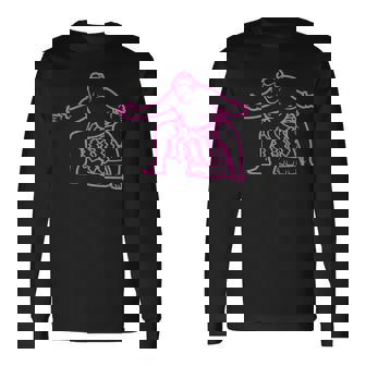 アスレチック相撲インスピレーションシルエット 長袖Tシャツ - Kawaiitshirt