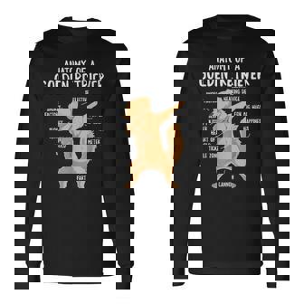 アナトミー・オブ・ア・ゴールデン・レトリバー 犬 オーナー 子犬 面白い キュート 長袖Tシャツ - Kawaiitshirt