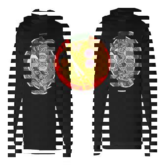 アニメ 和風ラーメン 麺類 食いしん坊ギフト 長袖Tシャツ - Kawaiitshirt