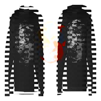 アニメ 日本の鯉 魚 陰陽 アート 長袖Tシャツ - Kawaiitshirt