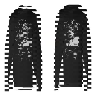 アニメ 漫画 モチーフ アート アニメ 長袖Tシャツ - Kawaiitshirt