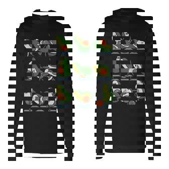 アボカドヨガ フラット腹部用 長袖Tシャツ - Kawaiitshirt