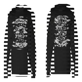 アメリカン バイク おしゃれ ドクロ エンジン ダメージ 面白い イラスト 長袖tシャツ 長袖Tシャツ - Kawaiitshirt