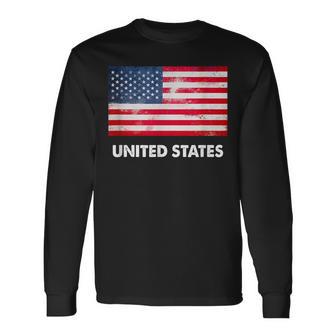 アメリカ国旗tシャツ 長袖Tシャツ - Kawaiitshirt