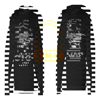 アメリカ海軍航空母艦 Cvn-68 ニミッツ Uss Nimitz 長袖Tシャツ - Kawaiitshirt
