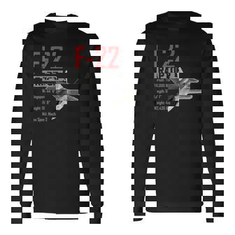 アメリカ航空機ステルス戦闘機 F22 ラプター 長袖Tシャツ - Kawaiitshirt