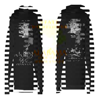 アラバマ準州ワイルドフラワー オークの葉のアジサイ 長袖Tシャツ - Kawaiitshirt