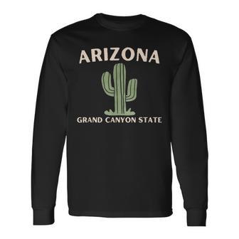 アリゾナ グランドキャニオン州立大学サグアロサボテン 長袖Tシャツ - Kawaiitshirt