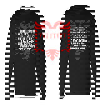 アルバニアブラッドアルバニアイーグル 長袖Tシャツ - Kawaiitshirt