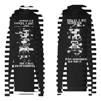 アルパカ お父さん ママ スペース ヒューストン問題 アルパカ 長袖Tシャツ - Kawaiitshirt