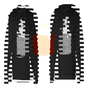 アルパカ 胸ポケット Pako Lama Huacaya アルパカ ブリーダー アルパカ 長袖Tシャツ - Kawaiitshirt