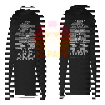 アルパパ アルパカ ラマ お父さんになる お父さん 新しいお父さん 長袖Tシャツ - Kawaiitshirt