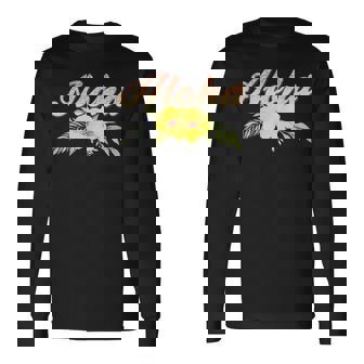 アロハイエロー ハイビスカス 長袖Tシャツ - Kawaiitshirt