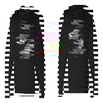 アロワナ 水槽 水槽 愛好家 大型 アロワナ デザイン 長袖Tシャツ - Kawaiitshirt