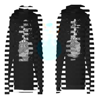 アーチェリーシャツキッズロングボウ宇宙飛行士ギフトキッズボウアーチェリー 長袖Tシャツ - Kawaiitshirt