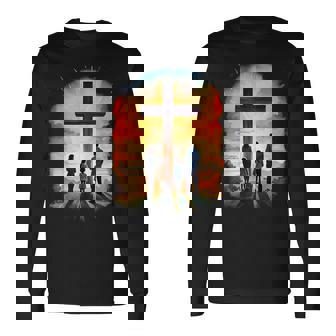 イエスキリストの十字架 – サンライズネイチャークリスチャン 長袖Tシャツ - Kawaiitshirt