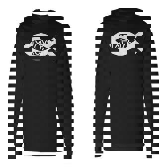 イクティス キリスト教の魚のシンボル キリスト教 聖書 キリスト教 長袖Tシャツ - Kawaiitshirt