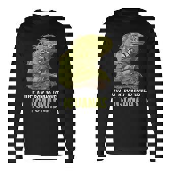 イグアナ・イグアナが大好きな男の子だけ。 長袖Tシャツ - Kawaiitshirt