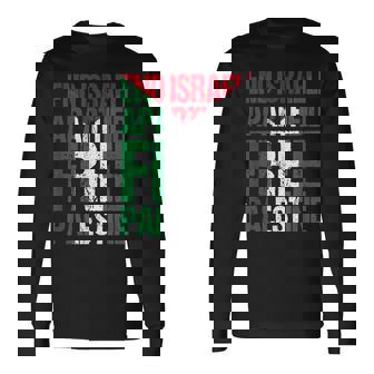 イスラエルのアパルトテッドフリーパレスチナを終えましょう 長袖Tシャツ - Kawaiitshirt