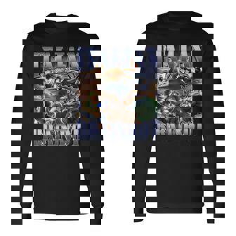 イタリア Brainrot 面白い トラララ クロコディロ ミーム ジョーク ブーツレッグ 長袖Tシャツ - Kawaiitshirt