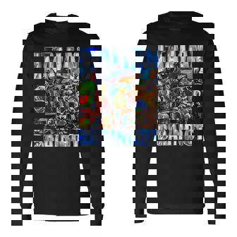 イタリア ブレイン ブートレッグ レトロ ミーム シャーク トラレロ トラララ 長袖Tシャツ - Kawaiitshirt