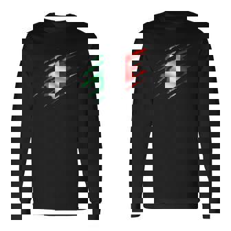 イタリア国旗 トリコロール イタリアバナー 長袖Tシャツ - Kawaiitshirt