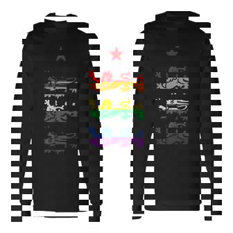 イングランド スリーレインボー プライド 紋章ライオンズ サッカー フットボール 長袖Tシャツ - Kawaiitshirt