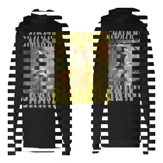 インターネットミーム 陽気なaiモンスタージョーク チンパンジーニ バナニーニ 長袖Tシャツ - Kawaiitshirt