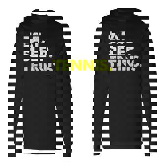 イート・スリープ・テニス 長袖Tシャツ - Kawaiitshirt