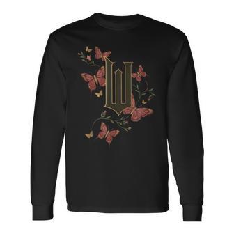 ウィキッドムービーロゴ W バタフライ 長袖Tシャツ - Kawaiitshirt