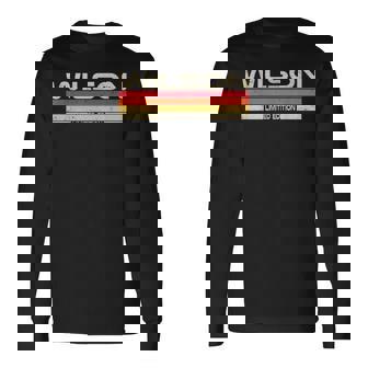 ウィルソン 姓 誕生日 家族 再会 80年代 90年代 夕日 長袖Tシャツ - Kawaiitshirt