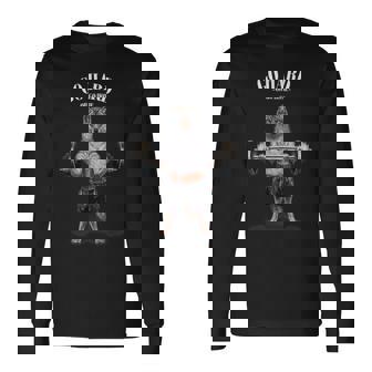 ウェイトリフティング 筋トレ バーベル やる気がないなら家に帰れ オオカミ 狼 長袖Tシャツ - Kawaiitshirt