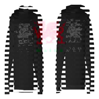 ウェールズ ウェールズ ウェールズ ドラゴン 長袖Tシャツ - Kawaiitshirt