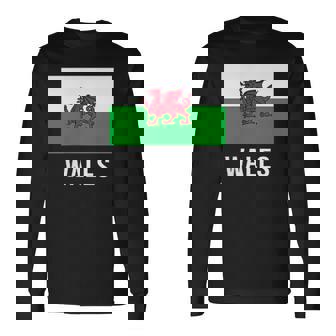 ウェールズのウェールズの旗 長袖Tシャツ - Kawaiitshirt