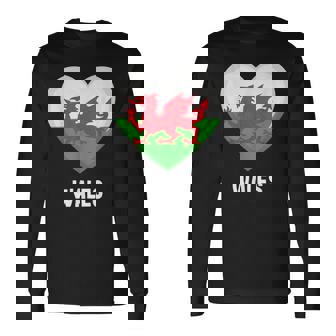 ウェールズ国旗ジャージ ウェールズ 長袖Tシャツ - Kawaiitshirt