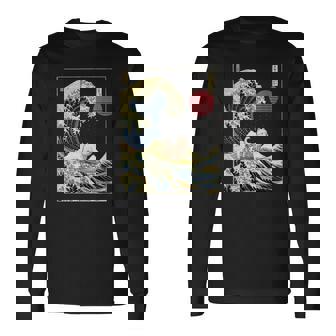 ウエストハイランド ホワイトテリア ウェスティ 日本神奈川波 長袖Tシャツ - Kawaiitshirt