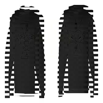 ウクライナ空軍エンブレムウクライナ軍uaf ブラック 長袖Tシャツ - Kawaiitshirt