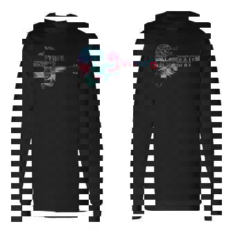 ウクレレ トライバル・フラワー アロハ・ギター ハワイ 長袖Tシャツ - Kawaiitshirt